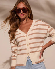 Thinking of You Contrast Striped Cardigan