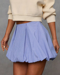 Olivia Pleated Pinstripe Mini Skirt