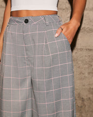 Allister Plaid Wide Leg Trouser Pants