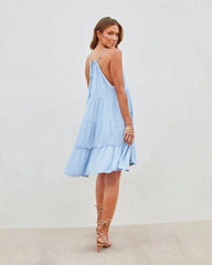 Thea Halter Tiered Mini Dress