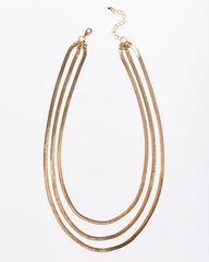 Zoe Layered Herringbone Necklace