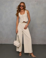 Marcie Denim Button Down Vest Top