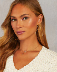 David Double Hoop Drop Earrings