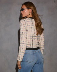 Parisian Heart Contrast Tweed Jacket