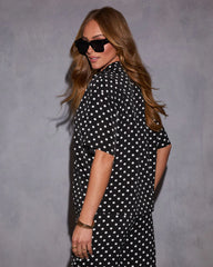 Korey Polka Dot Button Down Top