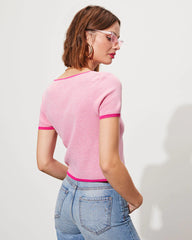 Visalia Tie Front Cropped Cardigan