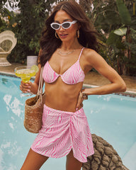 Sirena Zebra Print Coverup Mini Skirt