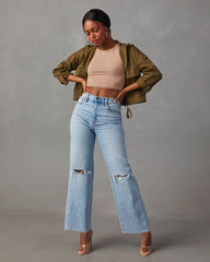 Alec High Rise Distressed Dad Jeans