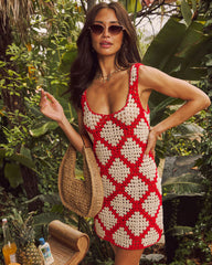 Sweet Getaway Crochet Mini Dress