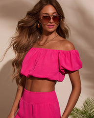 Maldives Off The Shoulder Crop Top