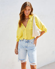 Haley High Rise Distressed Denim Bermuda Shorts