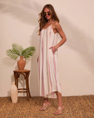Trevi Striped Linen Jumpsuit