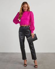 Julietta Lace Scalloped Hem Top