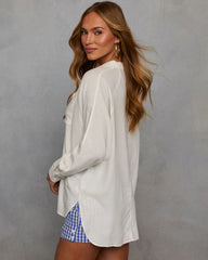 Duarte Linen Blend Button Down Top