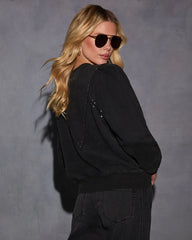 Huddy Studded Trim Sweatshirt