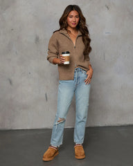 Cozy Feels Knit Zip Up Cardigan