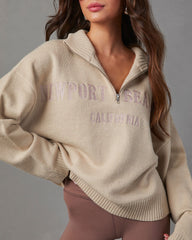 Newport Beach California Half Zip Pullover