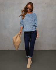 Simone Acid Wash Pullover Sweatshirt