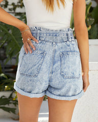Kravitz Mineral Wash High Waisted Paper Bag Jean
