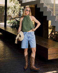 Ever After Mock Neck Sleeveless Top