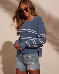 Galia Striped Knit Sweater