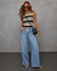 Vibe Check Ribbed Halterneck Sweater Top