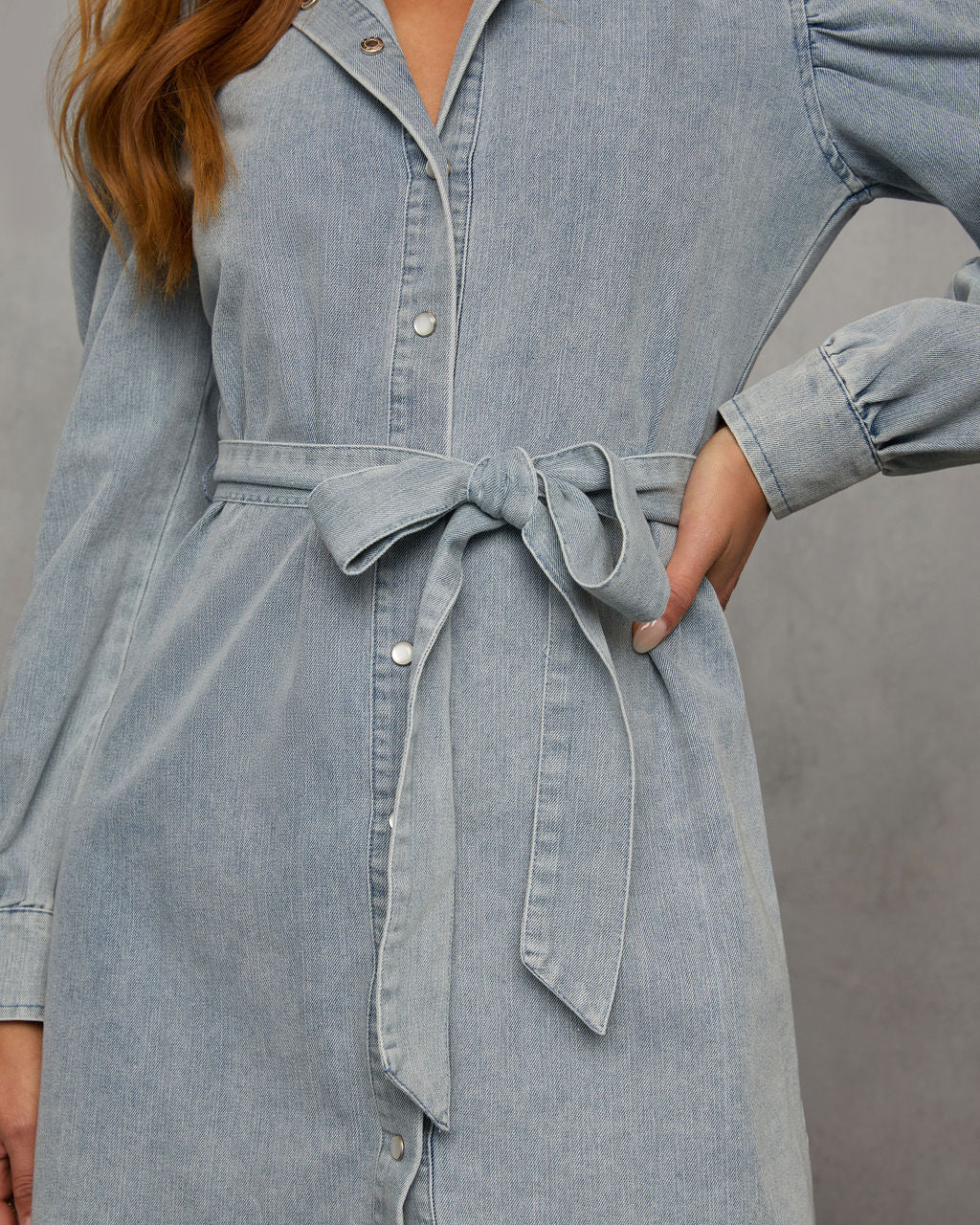 In Your Dreams Long Sleeve Denim Mini