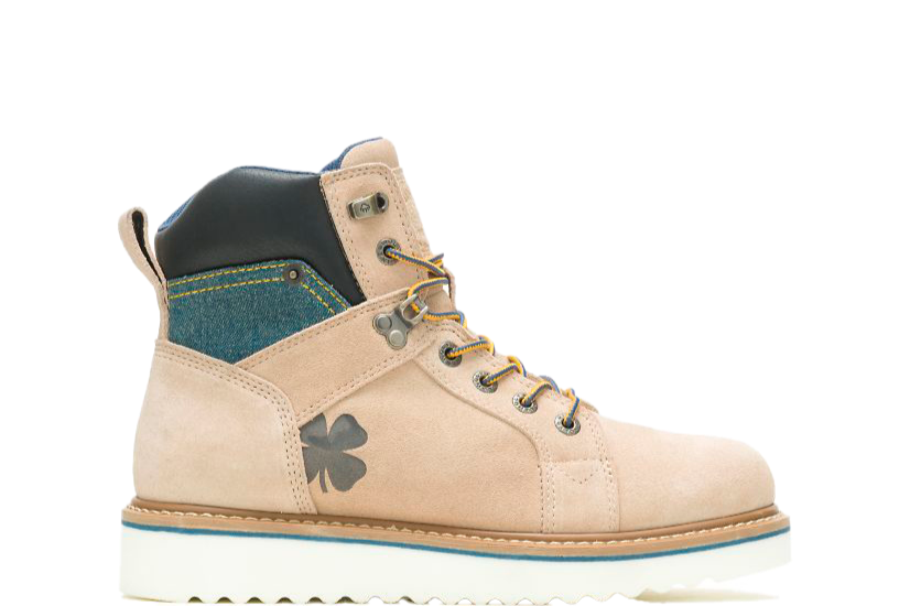 Wolverine Lucky Brand Worker,Beige Wide Leather Work Boots