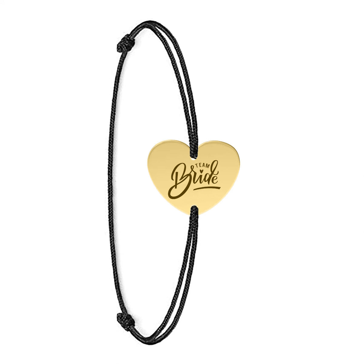 Bratara TEAM Bride pentru domnisoare de onoare, charm argint 925 placat cu aur si snur ajustabil