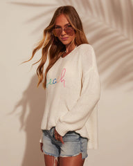 Beach Days Relaxed Pullover Sweater