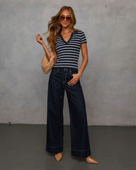Savie Striped Collar Shirt