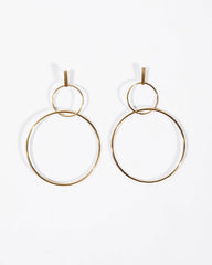 David Double Hoop Drop Earrings