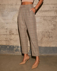 Benson Plaid Straight Leg Trouser Pants