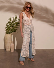 Coastline Crochet Lace Tunic Top