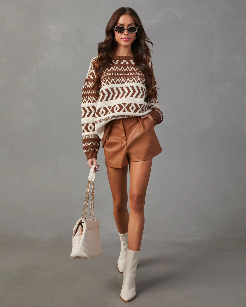 Dean Abstract Print Pullover Sweater