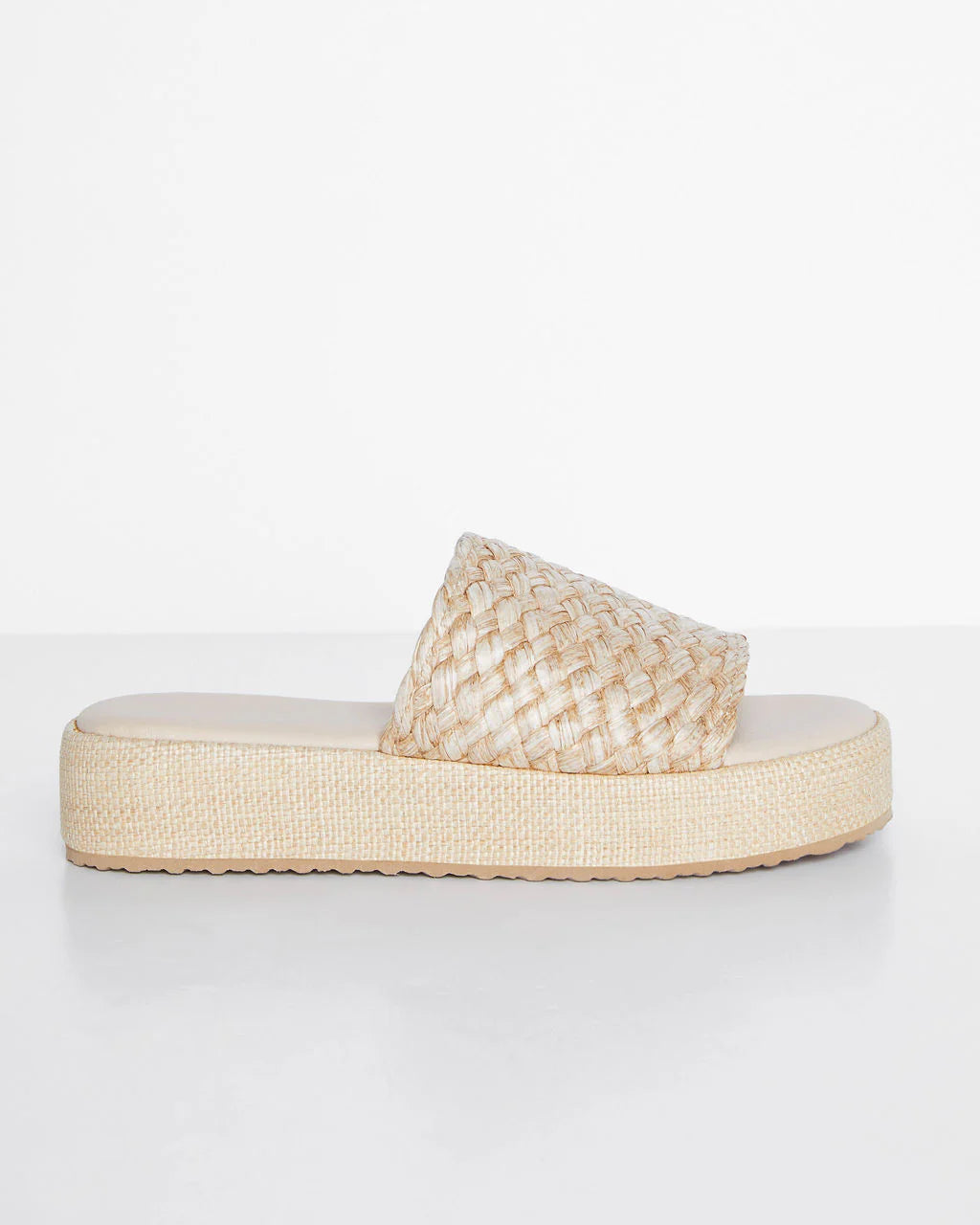 Lotus Braided Raffia Platform Sandals