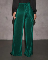 Have My Heart Satin Plisse Pants
