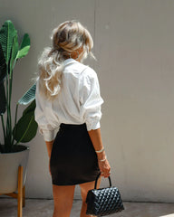 Rock + Roll Faux Leather Skirt