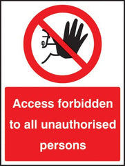 Access Forbidden To All Unauthorised Persons