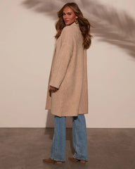 Sweet Side Curled Knit Duster