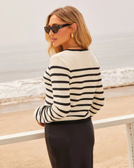 Maverick Striped Cropped Cardigan