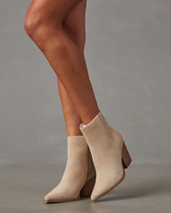 Rowyn Faux Suede Heeled Bootie