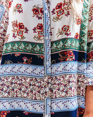 Rochester Printed Satin Button Down Tunic