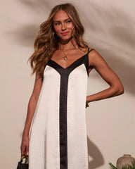 Taking Sides Colorblock Midi Dress