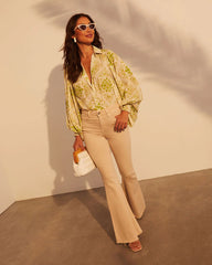 Raegan Button Down Long Sleeve Top