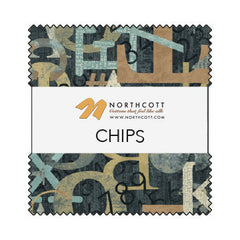 Fabric, Pre-cut, My Type  5" squares CMYTYPE42-10