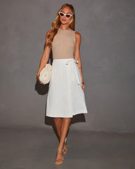 Johanna Linen Wrap Midi Skirt