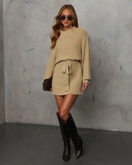 Diane Mockneck Mini Sweater Dress