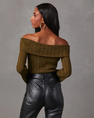 Daphne Off The Shoulder Ribbed Sweater