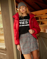 Rockland Tweed Wrap Mini Skirt
